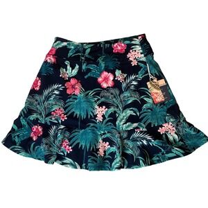 Tommy Bahama Everyday Active Skort Womens XS Navy Tropical Floral UPF 50 Skirt